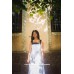 Boho Style Embroidered Sleeveless Dress "Summer Birds" White/Black